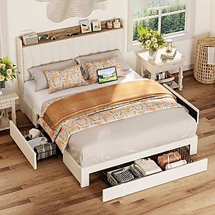 Storage Bed with Charging Station $240