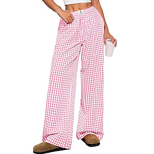 Lightweight Gingham Pajama Pants $14