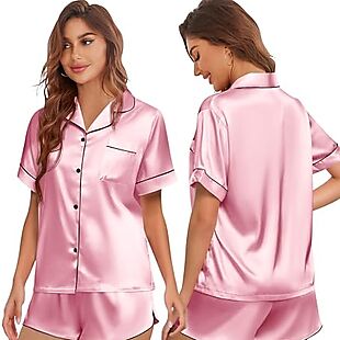 Satin Pajama Sets $17 or Less