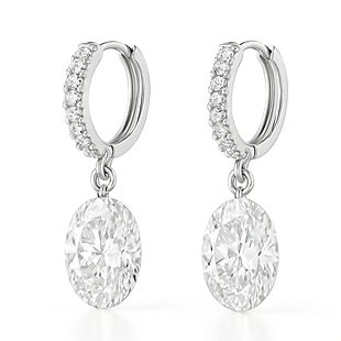 Oval-Cut CZ Hoop Earrings $13