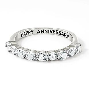 Sterling Silver & Topaz Eternity Band $48