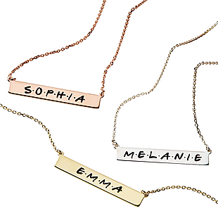 Sterling Silver Name Bar Necklace $25