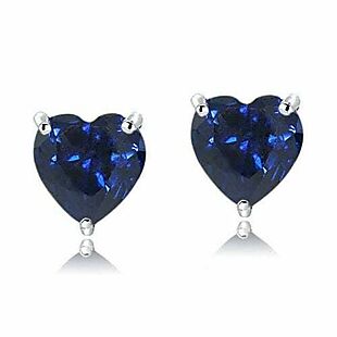 18K White Gold-Plated Crystal Studs $9