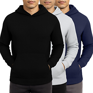 3pk Waffle-Knit Thermal Pullovers $29