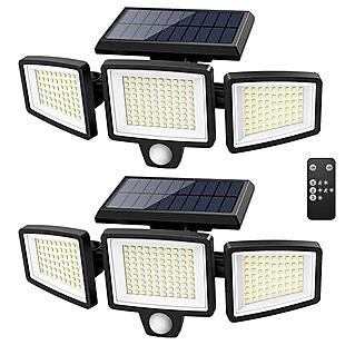 2 Solar Motion-Sensor Security Lights $27