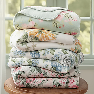Laura Ashley Reversible Floral Throws $24
