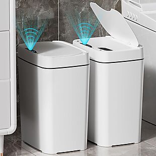 2pk Motion-Sensor Trash Cans $30