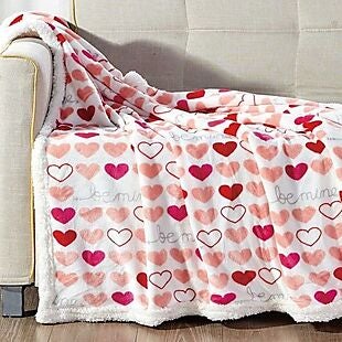 Valentine's Day Sherpa Throw $24
