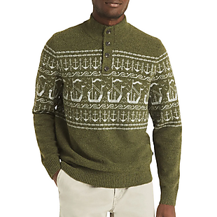 Nautica Fair Isle Mock-Neck Sweater $20