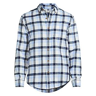 Lands' End Men's Cotton Flannel Shirt $20