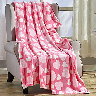 Heart-Themed Throw Blankets $16