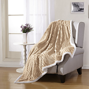Corduroy-Pattern Sherpa Throw $20