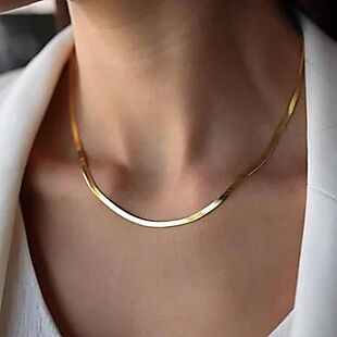 14K Gold-Filled Herringbone Necklaces $11
