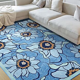 6' x 9' Machine-Washable Area Rug $43