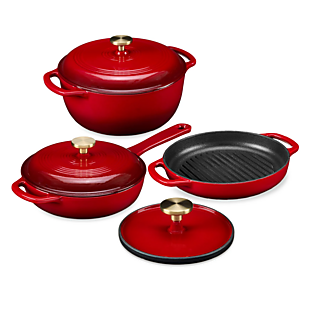 6pc Cast Iron Cookware Set $97