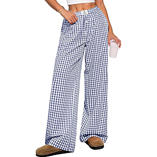Lightweight Gingham Pajama Pants $14