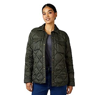 Lightweight Quilted Shirt Jacket $15