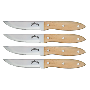 4pk Jim Beam Serrated Steak Knife Set $18