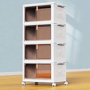 4-Tier Stackable Storage Bins $32