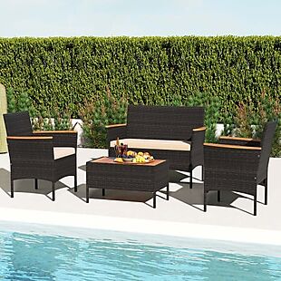 4pc Wicker Patio Set $165