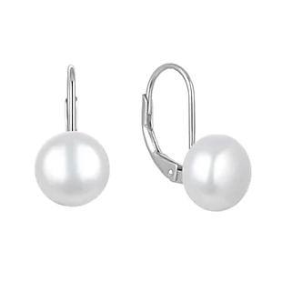 Sterling Silver Pearl Leverbacks $14