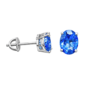 Genuine Tanzanite 925 Silver Studs $16