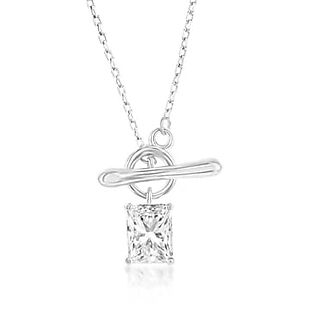 Emerald-Cut Crystal Toggle Necklace $14