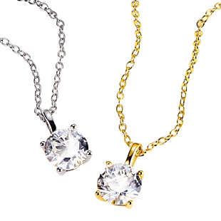 Created Sapphire 925 Silver Necklace $21