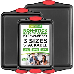 NutriChef Nonstick Baking Pan Set $15