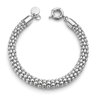 Flexible Silver Popcorn Bracelet $14