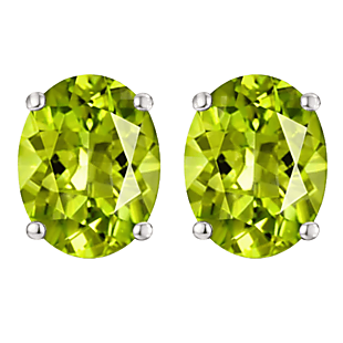 Peridot Studs in Sterling Silver $12
