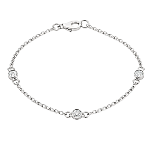 CZ Minimalist Silver-Filled Bracelet $12
