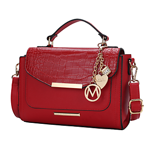 MKF Embossed Shoulder Bag $45