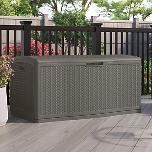 124-Gallon Suncast Deck Box Bench $130