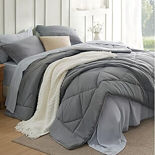 7pc Bedsure Queen Comforter Set $33