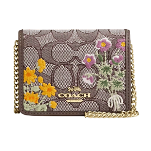 Coach Outlet Floral Wallet On A Chain $69