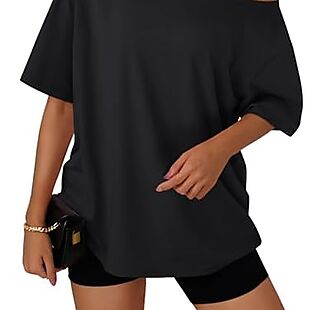 Off-the-Shoulder Oversized Tees $10