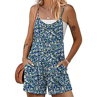 Printed Romper with Pockets $13