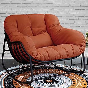 Iron Outdoor Rocker with Cushion $139