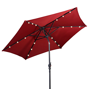 9' Steel-Pole Solar Patio Umbrella $60