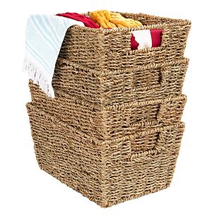 4pc Seagrass Storage Baskets $35