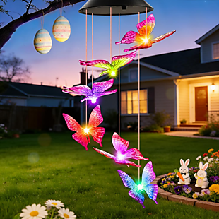 LED Solar Butterfly Wind Chime $10