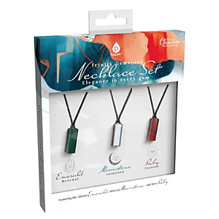 3pc Trinity Gemstone Necklace Set $15