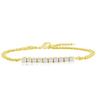 Multi-Strand Bracelet with Crystals $13