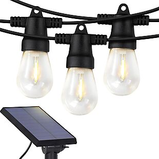 Solar-Powered Patio String Lights $20