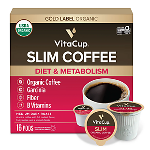 16ct VitaCup Organic Slim Coffee Pods $16