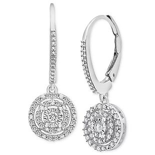1/4ct Diamond Leverback Earrings $25