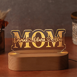 Personalized Mom Acrylic Cut Light $19