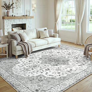 8' x 10' Machine-Washable Area Rug $60