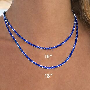 Tanzanite CZ Tennis Necklace $19